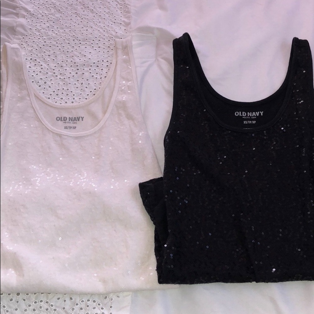 2 sequin tank tops